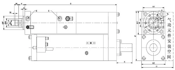 Pneumohydraulic Cylinder, BT Series